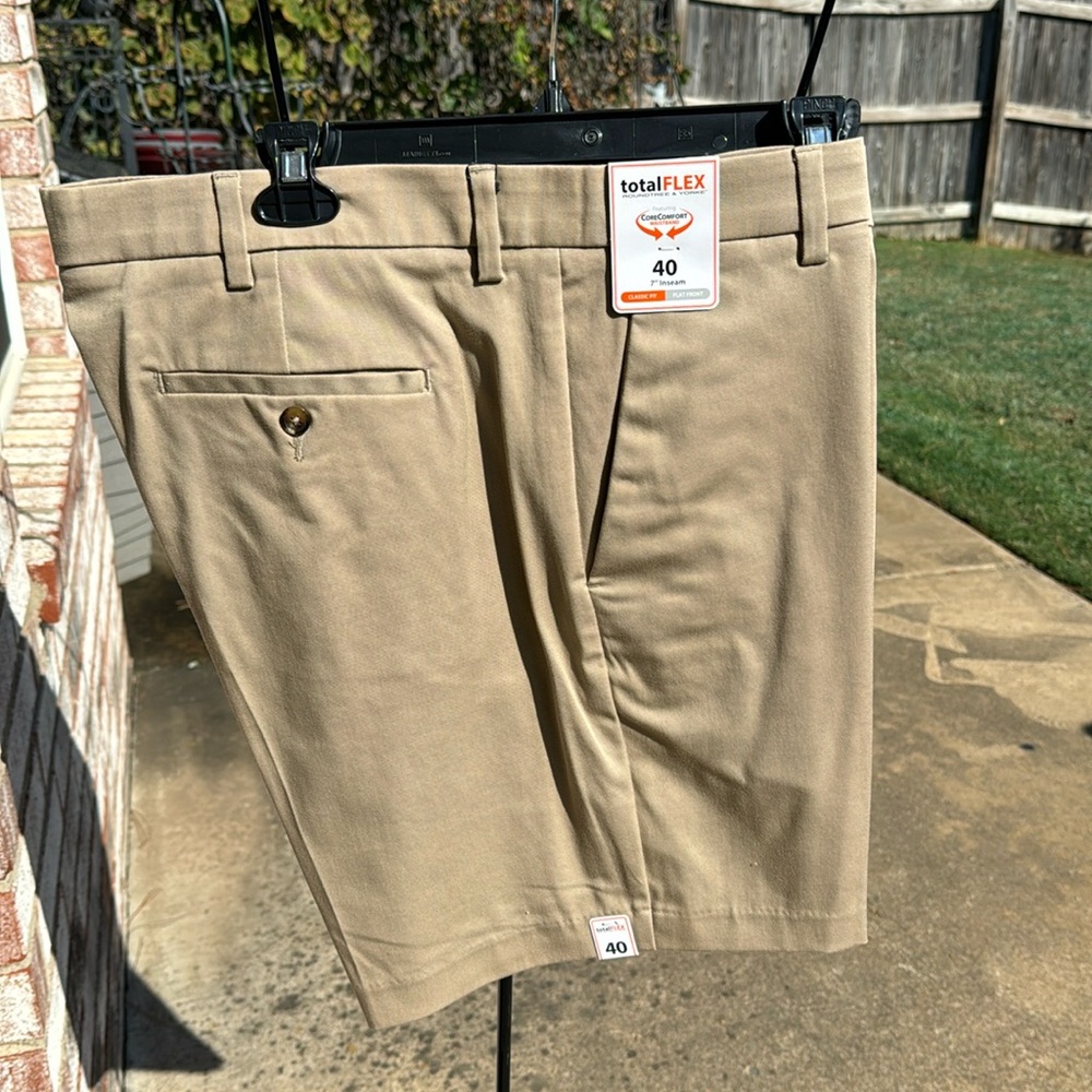 Nwt Roundtree & Yorke Total Flex 40 Flat Front Sh… - image 1